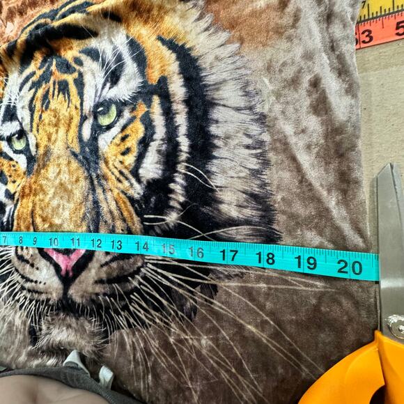 Womans Medium Velvet Tiger Shirt Medium Velour - Picture 9 of 12